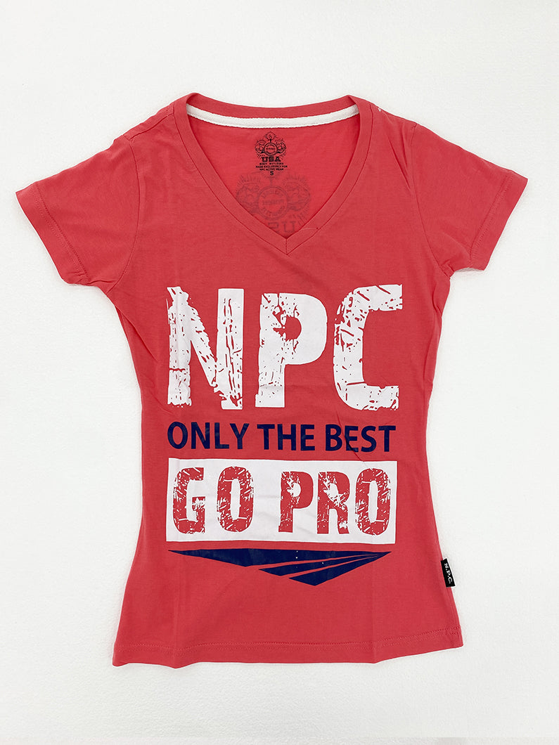 Women's Combed Cotton V-Neck Top