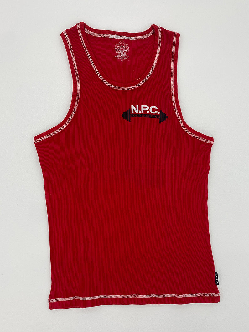 Tank Top, Ribbed, Barbell Logo