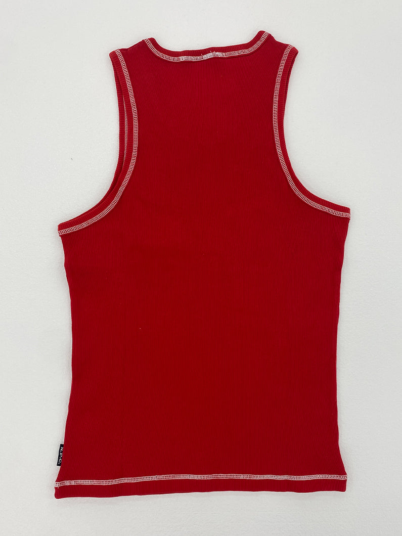 Tank Top, Ribbed, Barbell Logo
